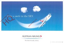 Picture Postcard__AUSTRIAN AIRLINES "LIKE A SMILE IN THE SKY" [AIRLINE ISSUE]