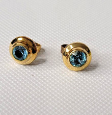 14ct Rolled Gold & Aquamarine