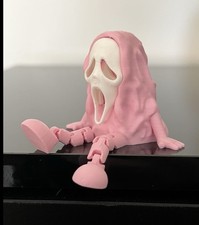 Cute Scream Ghostface Articulated Desk Shelf Buddy Ornament Pink Horror