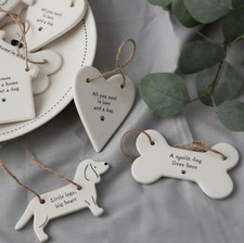 Ceramic Dog Bone Hanger –