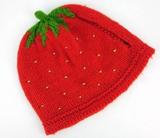 Hand Knitted Strawberry 4 Cup