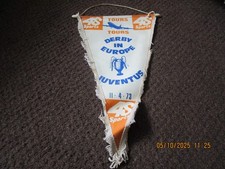 JUVENTUS (italy)    v  DERBY COUNTY 1972/3  VERY RARE EUROPEAN CUP S/F  PENNANT