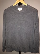 Women’s Marks & Spencer Charcoal Grey Extra Fine Merino Wool Crew Neck Jumper 14