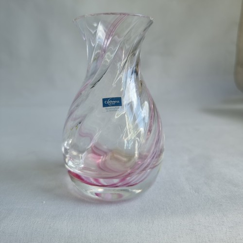 Edinburgh crystal pink swirl - edinburgh,