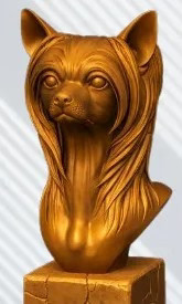 Chinese crested bust - crested,
