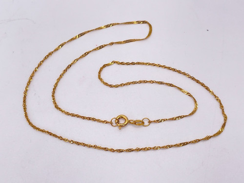 22ct gold twist link - 16",