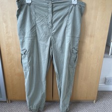 Marks &Spencer Collection Khaki Cargo Style Trousers Size 24