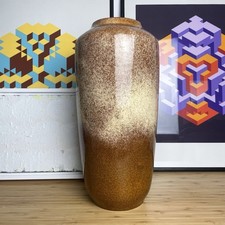 West German Floor Vase 517-45 Brown Tan 45cm Tall
