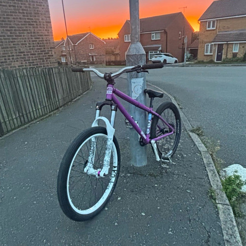 Purple white bmx - bmx, 26in