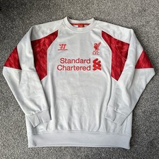Mens Warrior Liverpool FC Light Grey & Red Football Sweatshirt 13/14 - Size XL