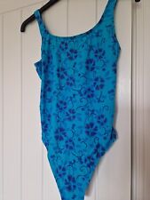 BHS Ladies Floral Blue Turquiose Swimsuit *BNWOT*flowers*swimming Costume*pretty