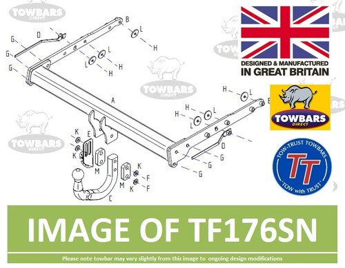 Swan neck towbar for - swan, ford