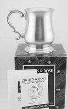 Crown & Rose Hand Cast Pewter