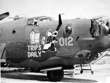 B&W WW2 Photo WWII B-24