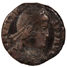 ROMAN BRONZE NUMMUS COIN OF