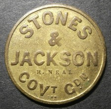 Market token - Stones & Jackson 1/ Covent Garden - Shilling 26.2mm