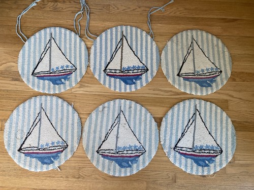 Vintage nautical seat cushions - vintage,