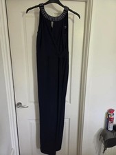 Navy embellished maxi dress