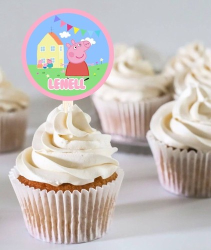 Peppa pig cupcake toppers - peppa,