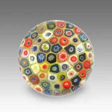 Vintage Strathearn closepack millefiori  glass paperweight