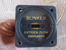 Vintage Aircraft Gauge, Blinker Oxygen Flow Indicator