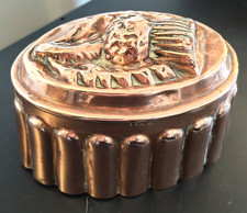ANTIQUE VICTORIAN COPPER 'THISTLE' JELLY MOULD