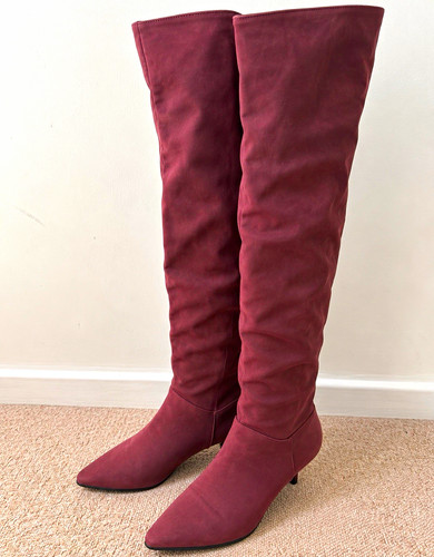 Cider burgundy faux suede - faux,
