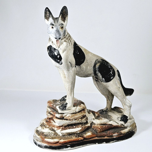Chalkware dog wolf - dog, canine