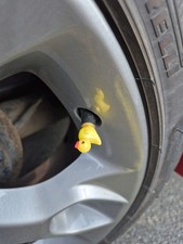 4 x Yellow Duck Tyre Valve Dust Caps Bike Cycle Alloy Motorcycle MTB UK SELLER