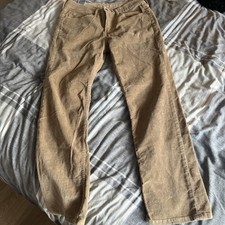 Levi's 514 Classic Brown Tan Corduroy Cord Straight Leg Trousers W32 L30