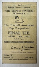1923 FA Cup Final Ticket ORIGINAL 1st Wembley Bolton V West Ham
