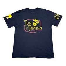 Grunt Style Tun Tavern Born In A Bar USMC Staff T-Shirt Black Short Sleeve XXXL