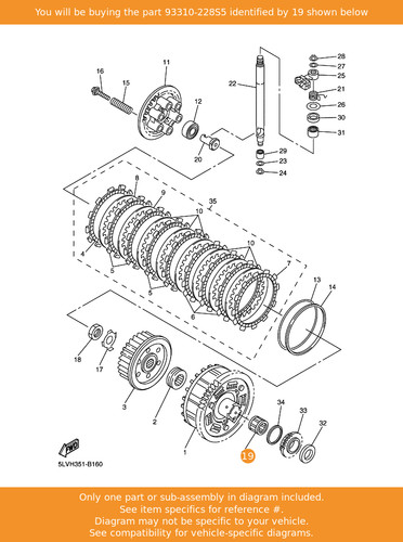 Yamaha bearing 93310 228s5 - yamaha, 93310-228s5
