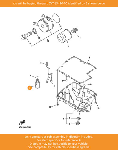 Yamaha relief valve - valve, assy