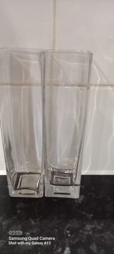 Clear glass vase - clear,
