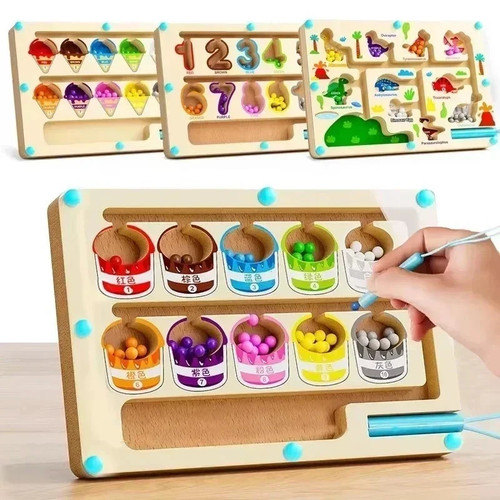 Magnetic maze montessori toy - maze,