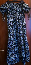 Dorothy Perkins short sleeved gypsy style dress 14 - black with blue and...