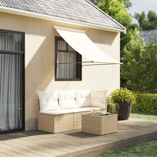 Retractable awning cream