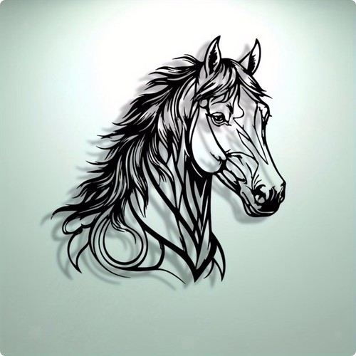 Horse head wall - horse, decor