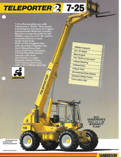 Fork lift truck data - data,
