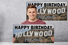 Personalised Hollywood Birthday Banner Party Decorations Pack of 2