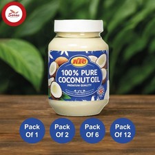 KTC 100% Pure Coconut Oil - 500ml|Cold Pressed|Cooking, Baking, Hair & Skin Care