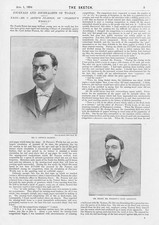 Interview with Cyril Arthur Pearson of Pearson's Weekly - Antique Print 1894