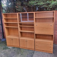 Schreiber Vintage Mid Century Danish Design 3 Pcs Display / Drink Cabinet Shelf 