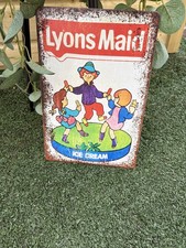 Lyons Maid Ice Creams Ice Lollies Steel Sign 12 x 8 inch 