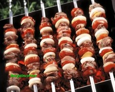 Barbeque Skewers Flat 60cm x 7mm Grilling Skewers Stainless Steel Grill Skewer