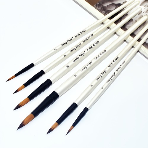 6pcs professional round artist - 6pcs,