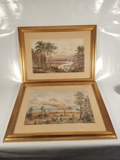 Antique pair of watercolours