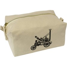 'Steam Car' Canvas Wash Bag /