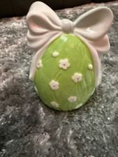 Easter Ceramic Egg with Bow BN